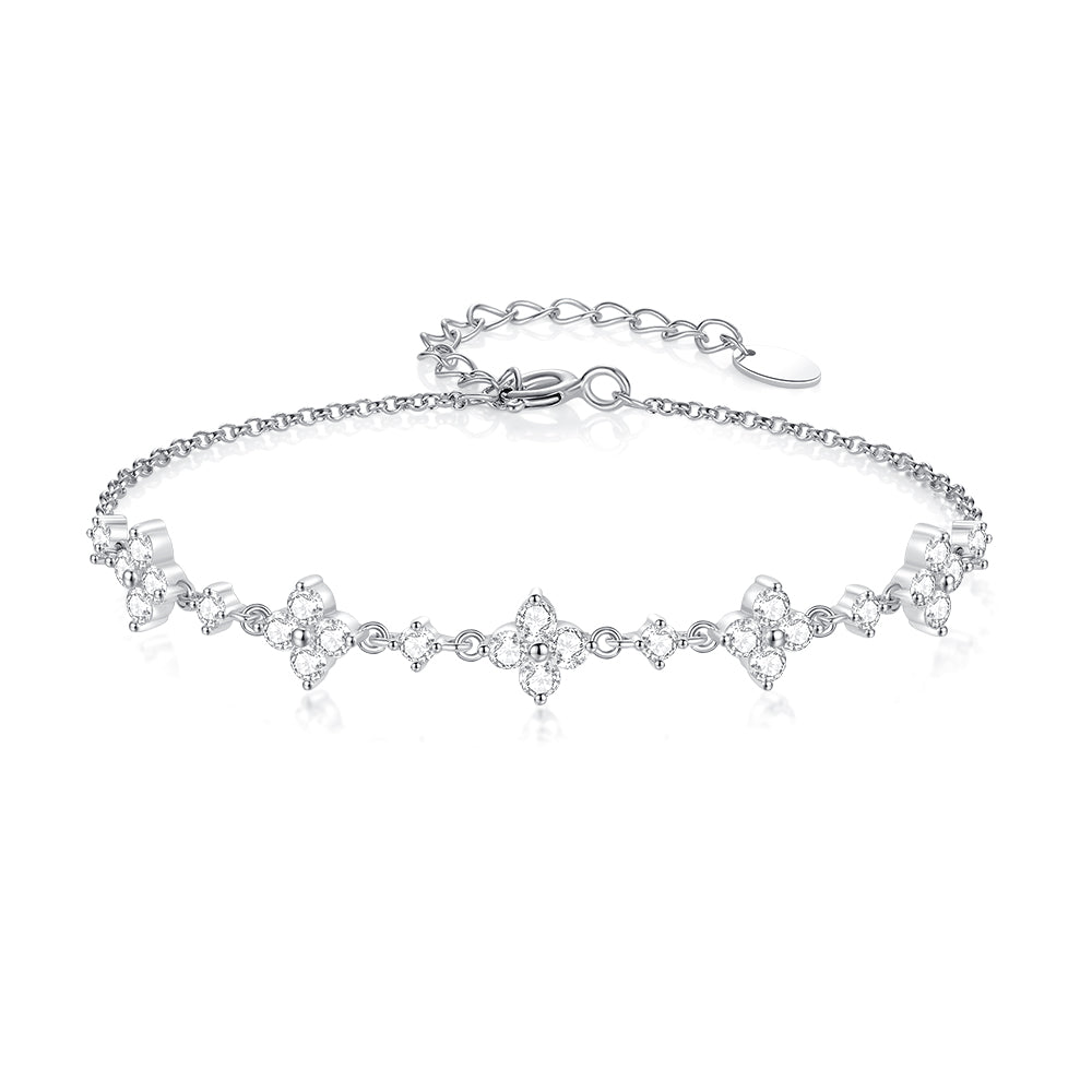 925 Sterling Silver Zircon Mist Minimal Bracelet