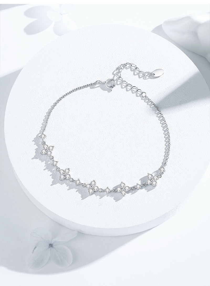 925 Sterling Silver Zircon Mist Minimal Bracelet